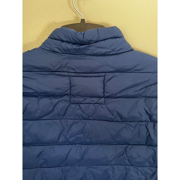 Old Navy Mens Puffer Jacket Small Blue Polyester Full Zip Quilted Lightweight - Picture 10 of 12